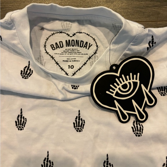 Bad Monday Long Sleeve Tee Dress - Picture 3 of 3